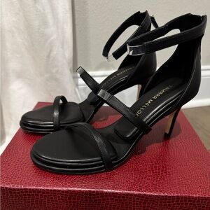Tamara Mellon Black Strappy Heels